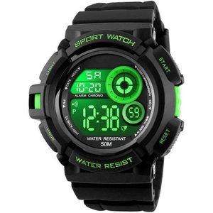 Mens Military Multifunction Digital LED Watch Electronic Waterproof Alarm Quartz